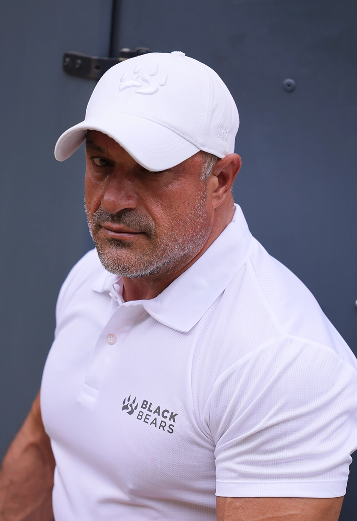 Black Bears Minimal Baskı Erkek Climacool Polo Yaka Tişört