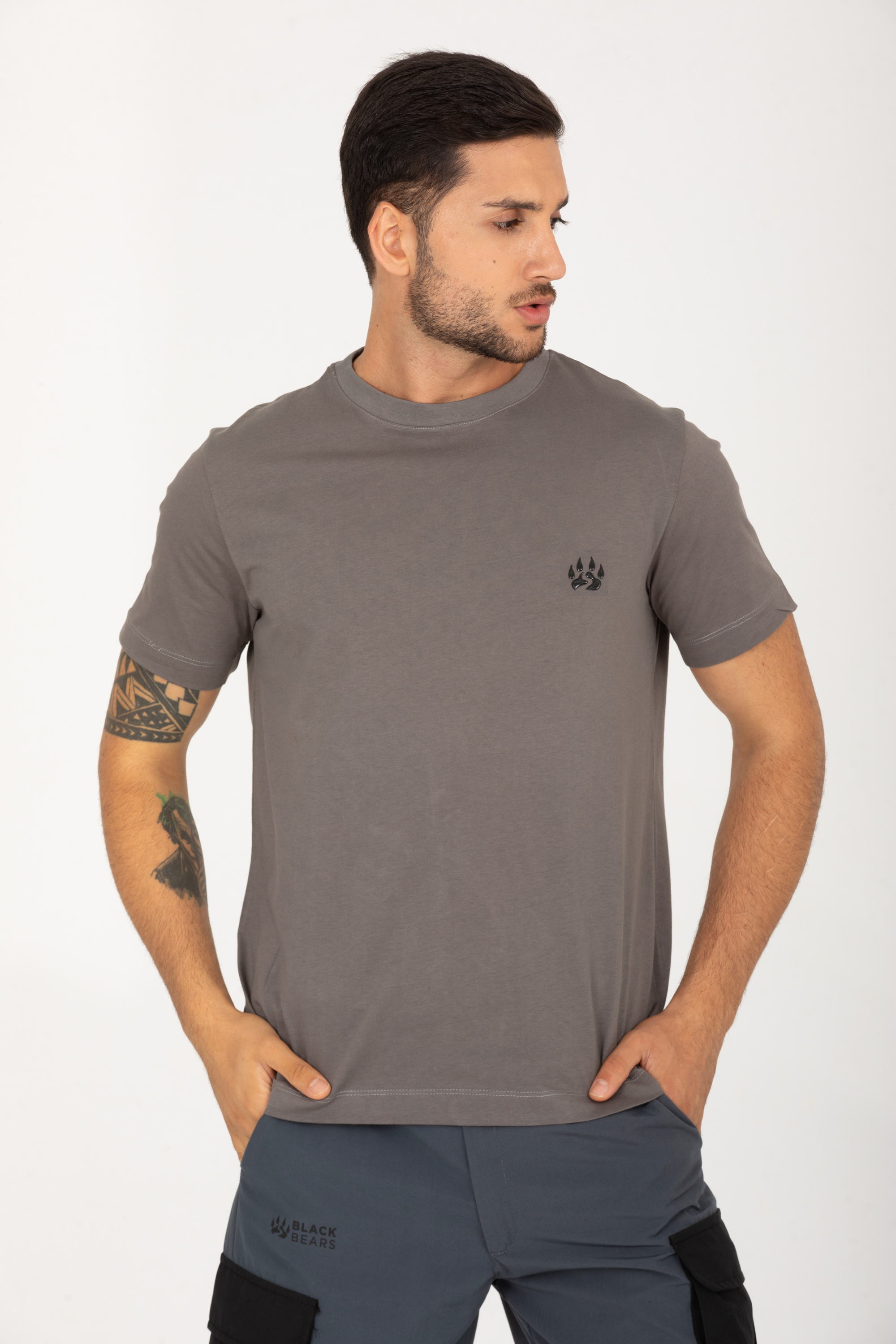 Black Bears Minimal Baskı Erkek Tişört