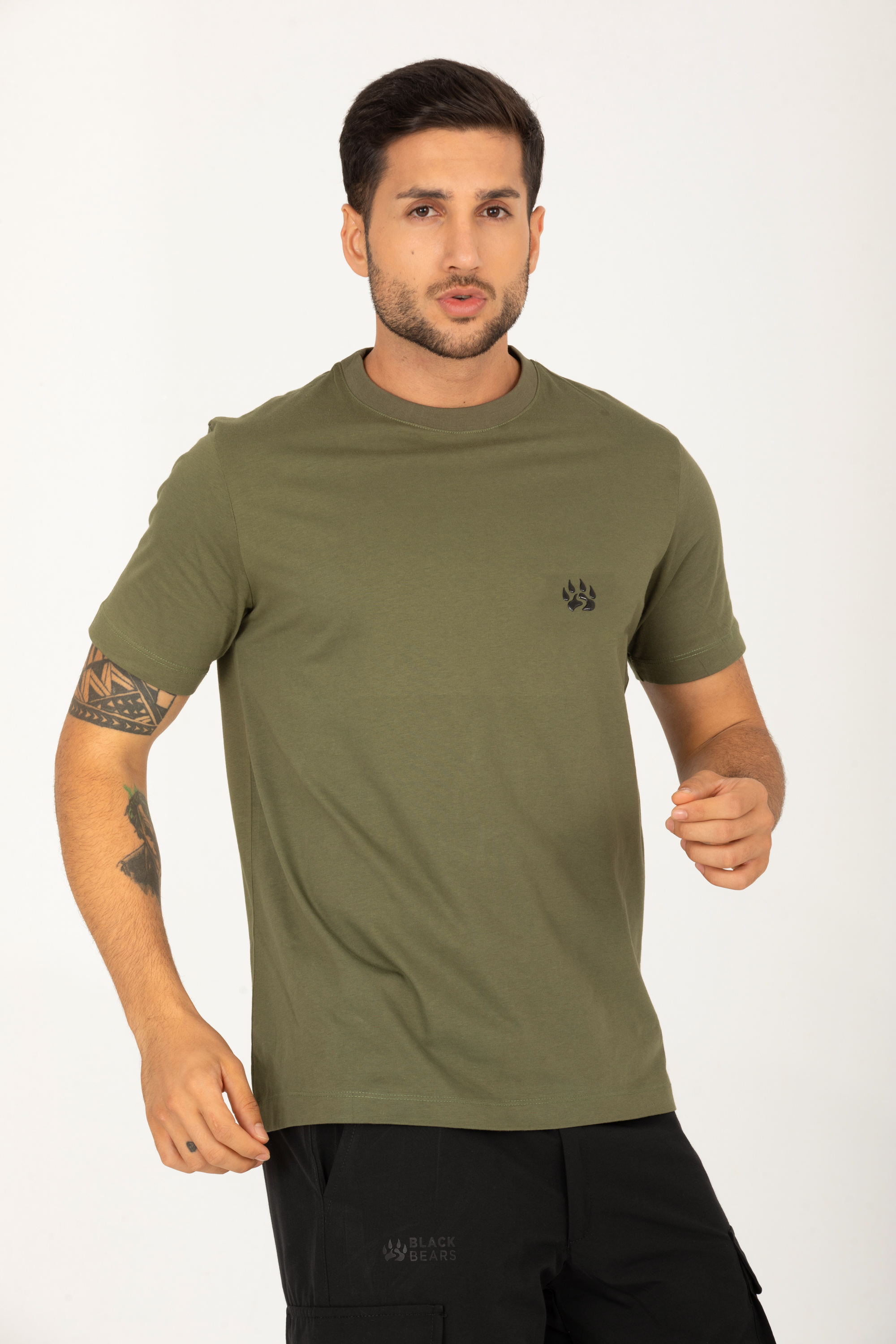 Black Bears Minimal Baskı Erkek Tişört