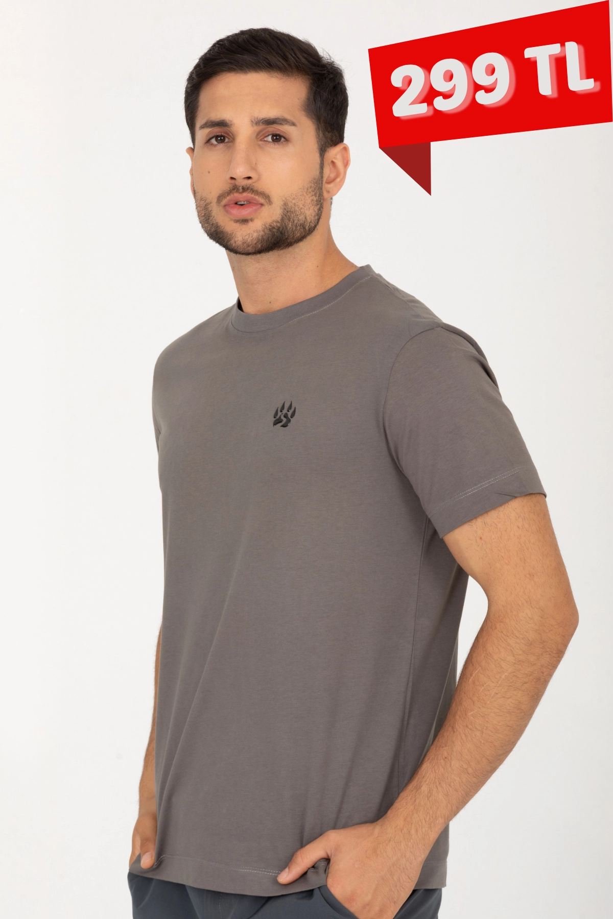 Black Bears Minimal Baskı Erkek Tişört