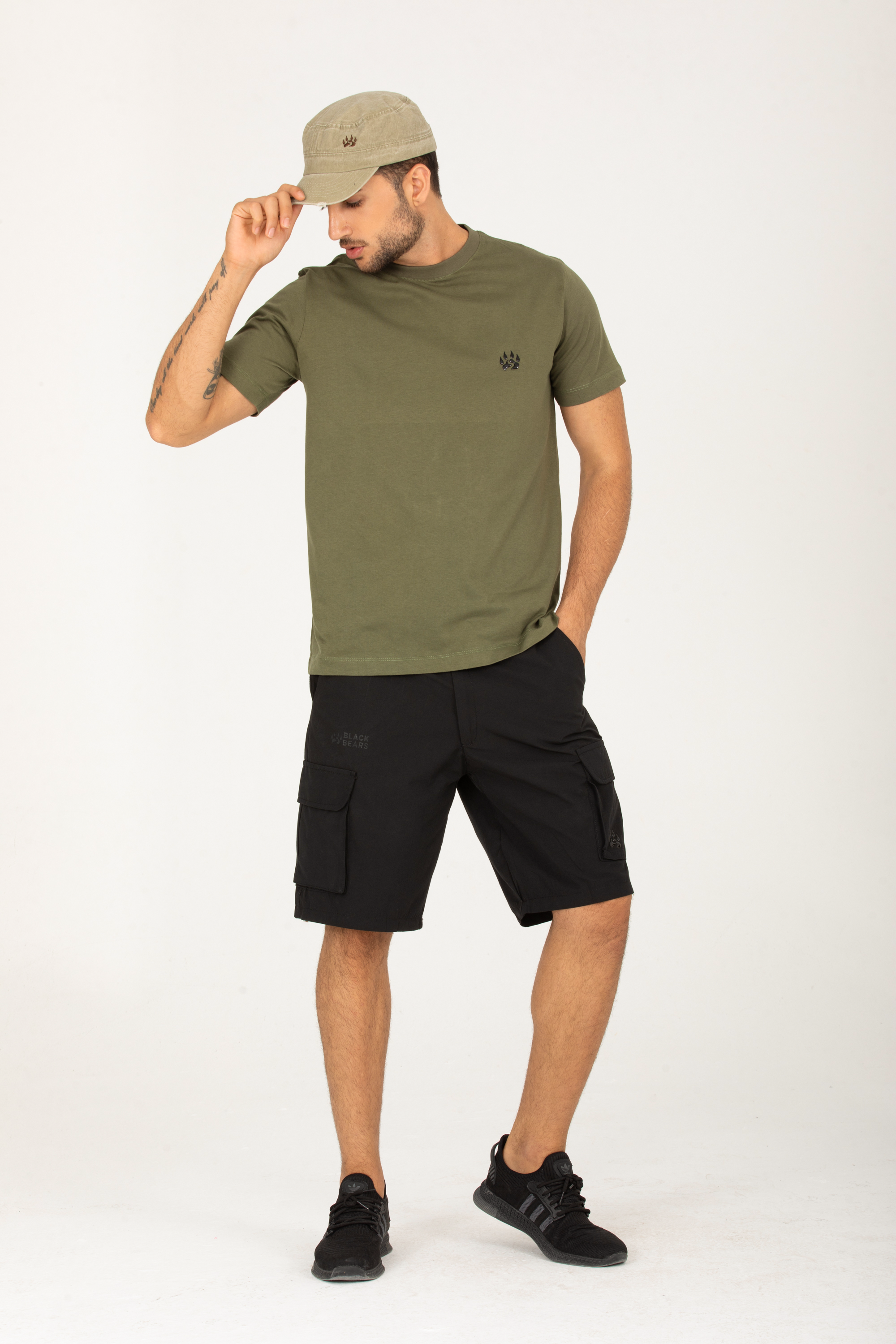 Black Bears Minimal Baskı Erkek Tişört