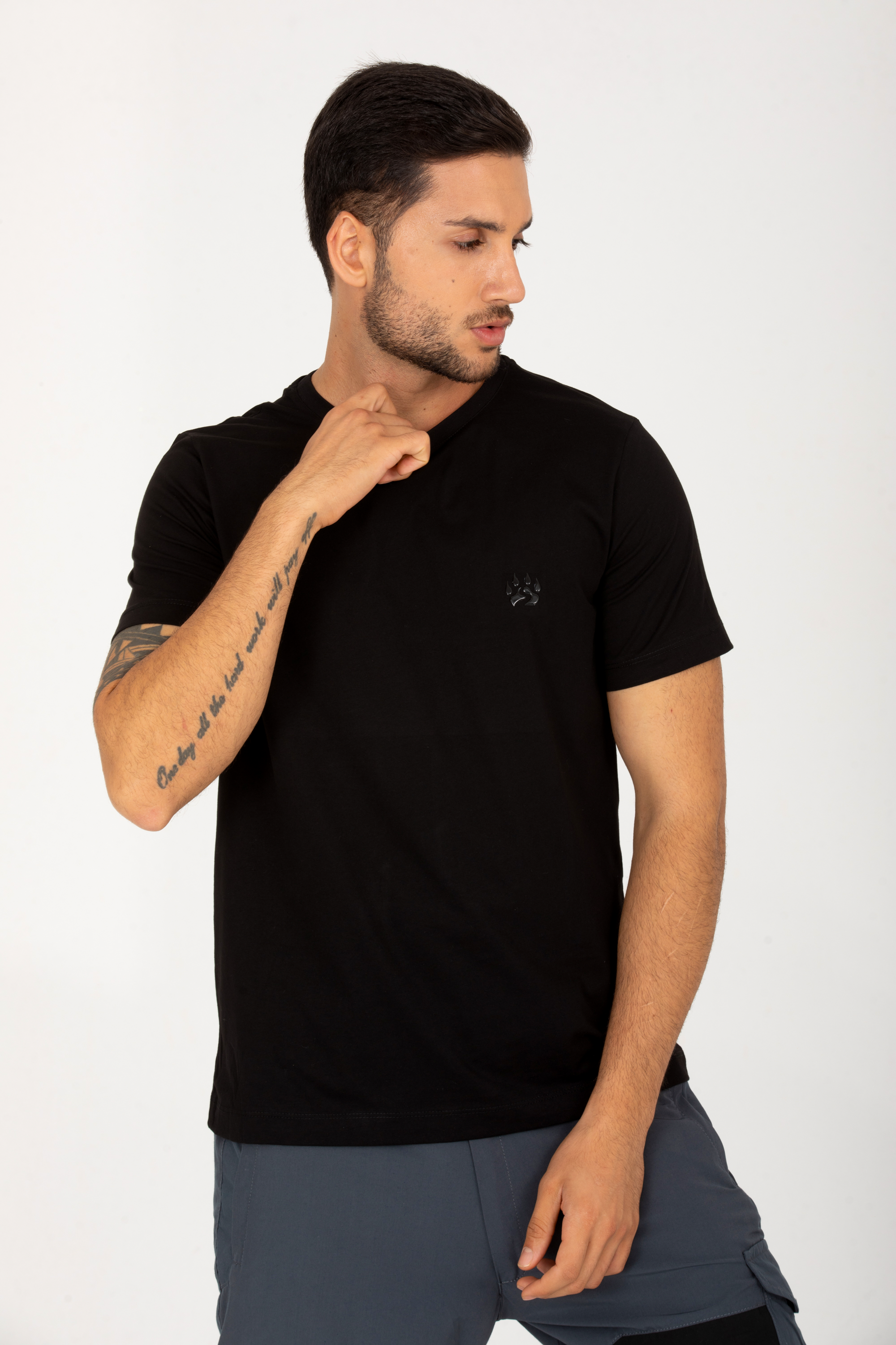 Black Bears Minimal Baskı Erkek Tişört