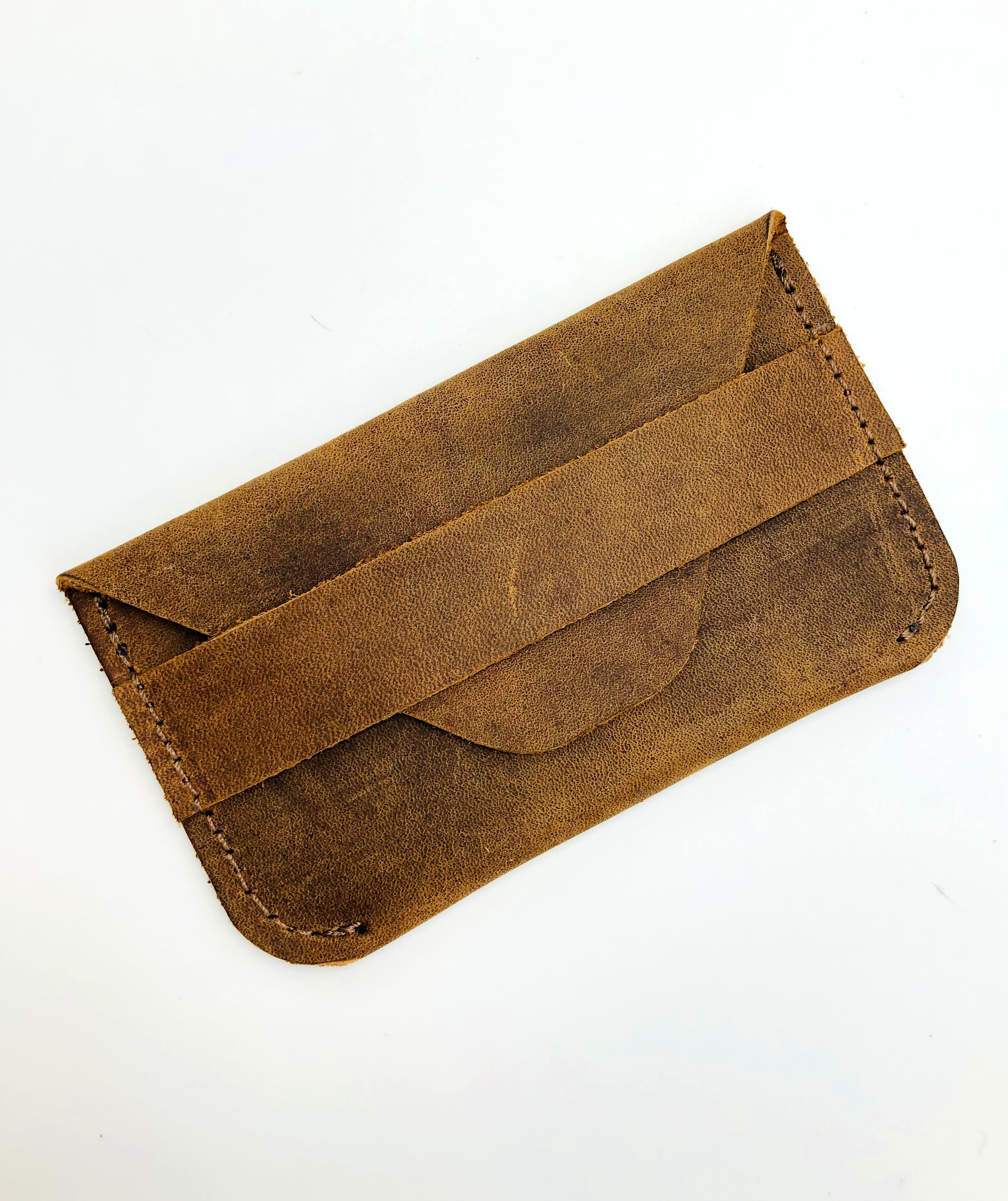 Unisex Black Bears Pençe Detaylı Crazy Deri Kapaklı Kartlık