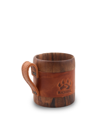 Black Bears Vejetal Deri Kaplı Ceviz Ağacı Kuksa