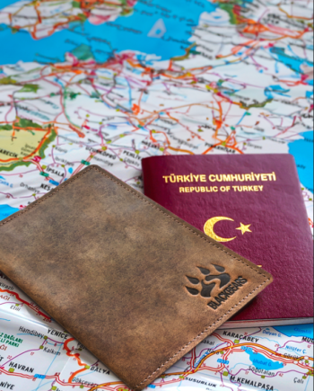 Black Bears Orijinal Deri Pasaport Kılıfı