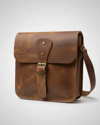 Black Bears Hakiki Deri Unisex Postacı Çantası