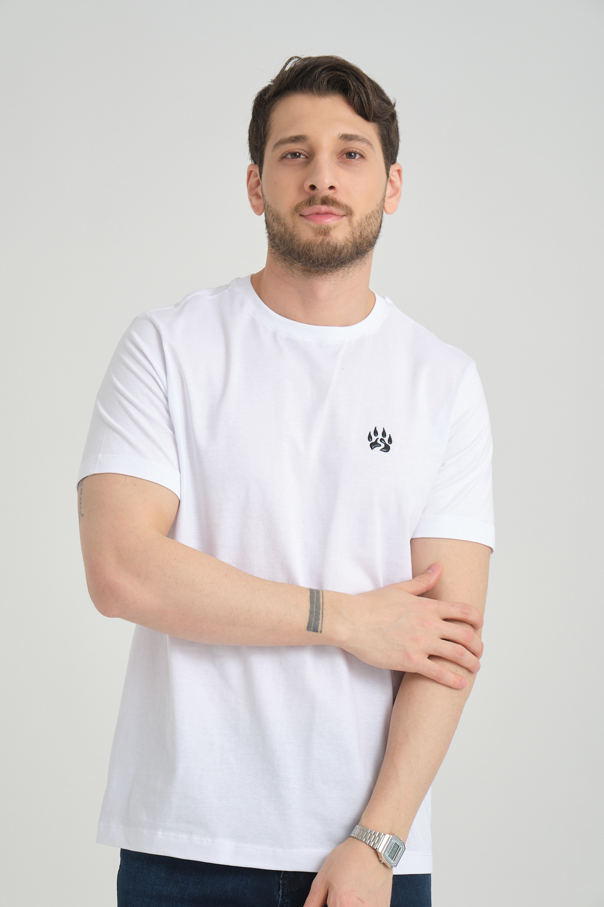 Black Bears Minimal Baskı Erkek Tişört