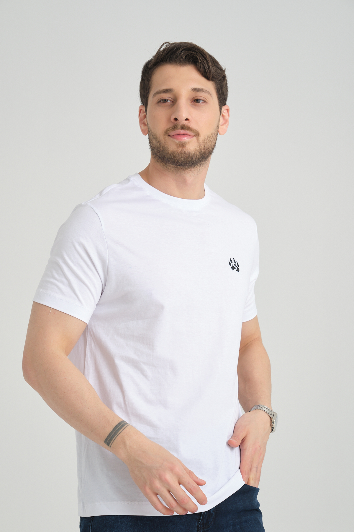 Black Bears Minimal Baskı Erkek Tişört