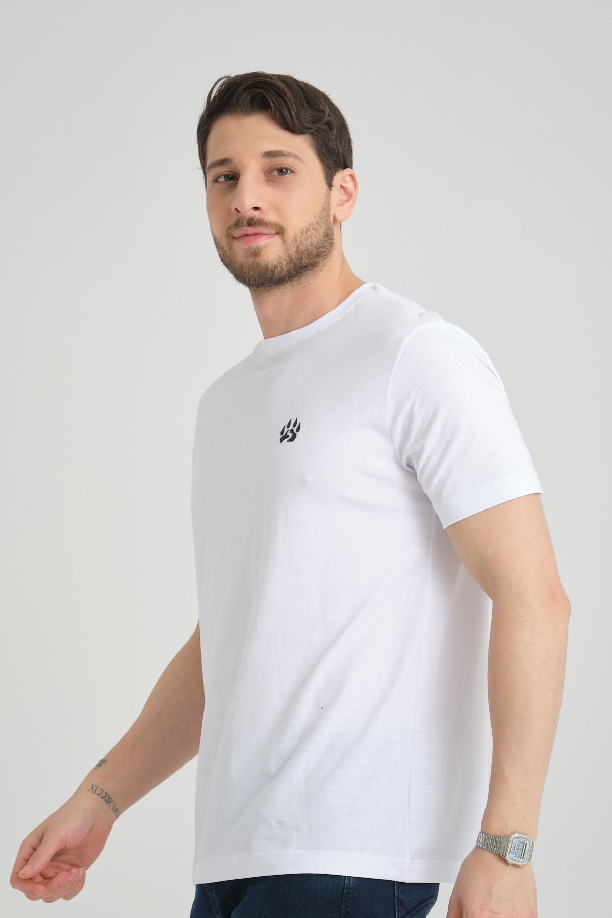 Black Bears Minimal Baskı Erkek Tişört