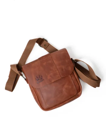 Black Bears Tiena Deri Taba Rengi Dikey Çanta