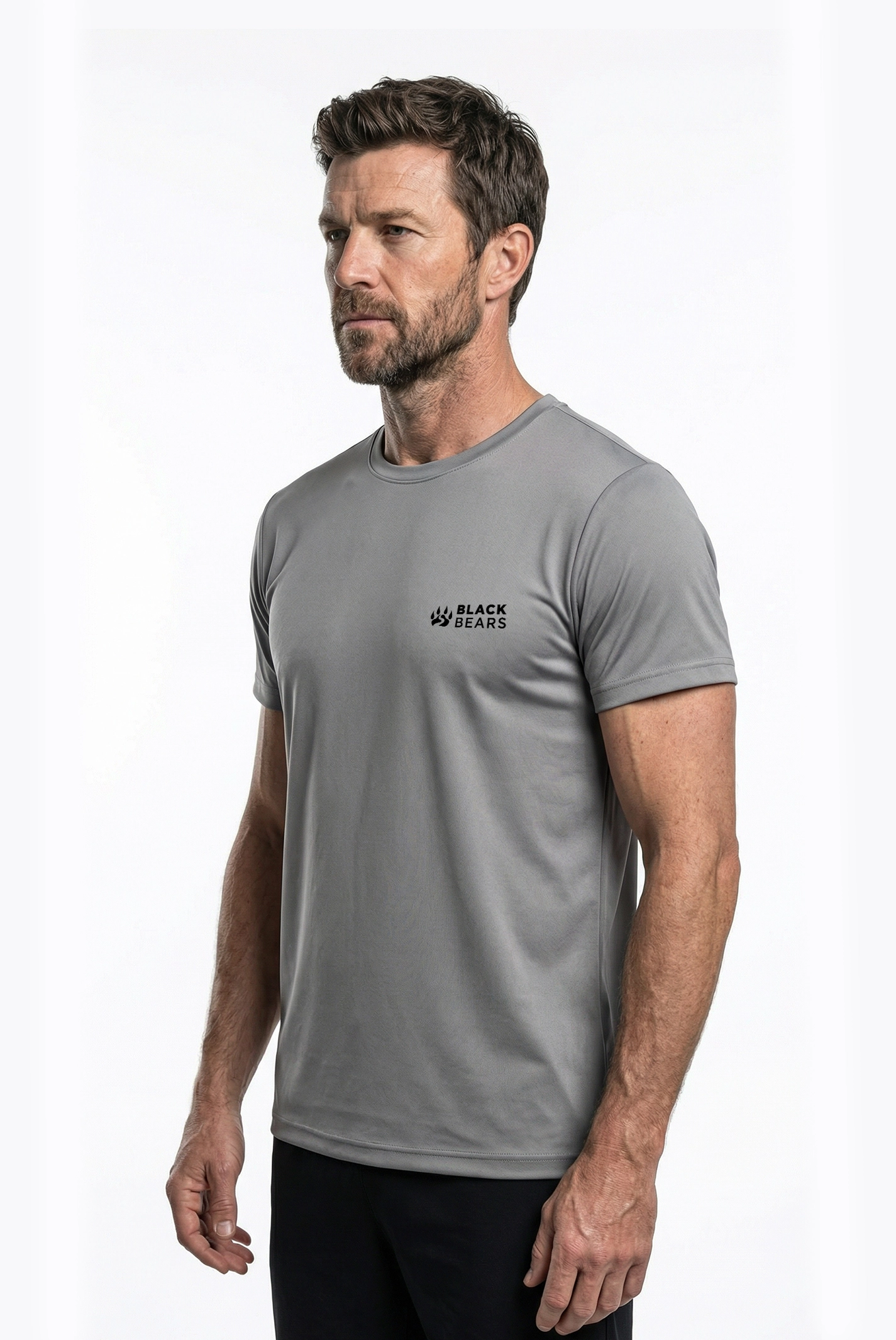 Black Bears Minimal Baskılı Dry-Touch Erkek Tişört