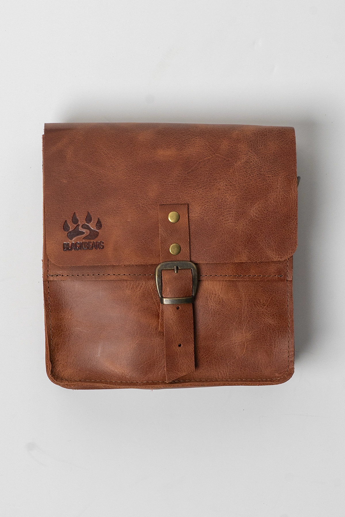 Black Bears Tiena Deri Taba Rengi Dikey Çanta