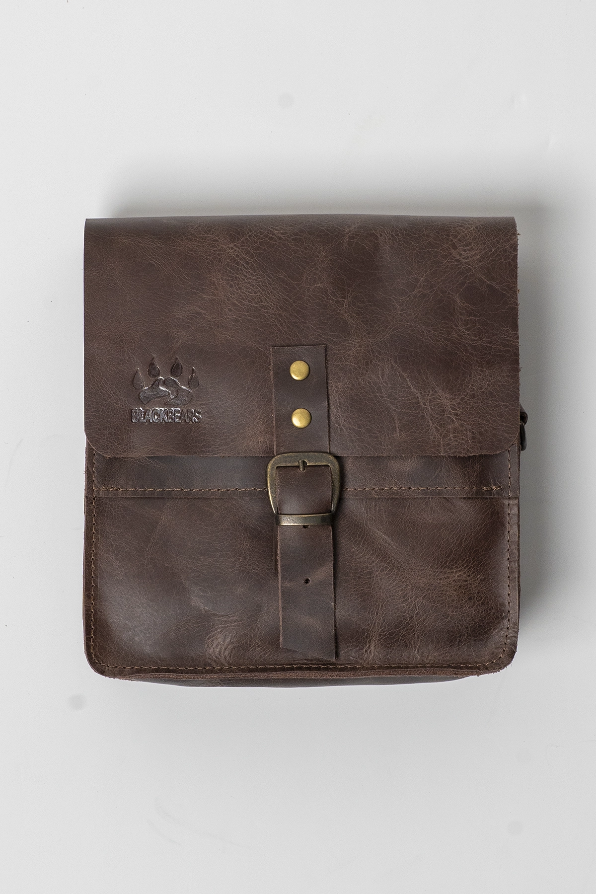 Black Bears Tiena Deri Kahverengi Dikey Çanta