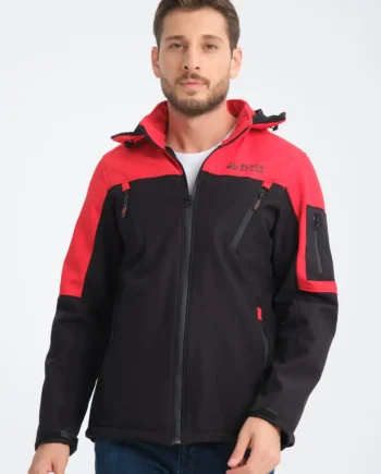 Minimal Baskı Erkek Softshell Mont