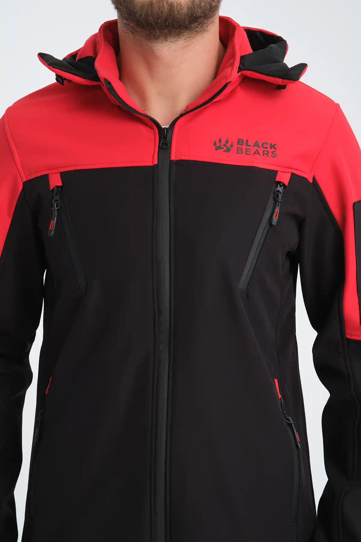 Minimal Baskı Erkek Softshell Mont