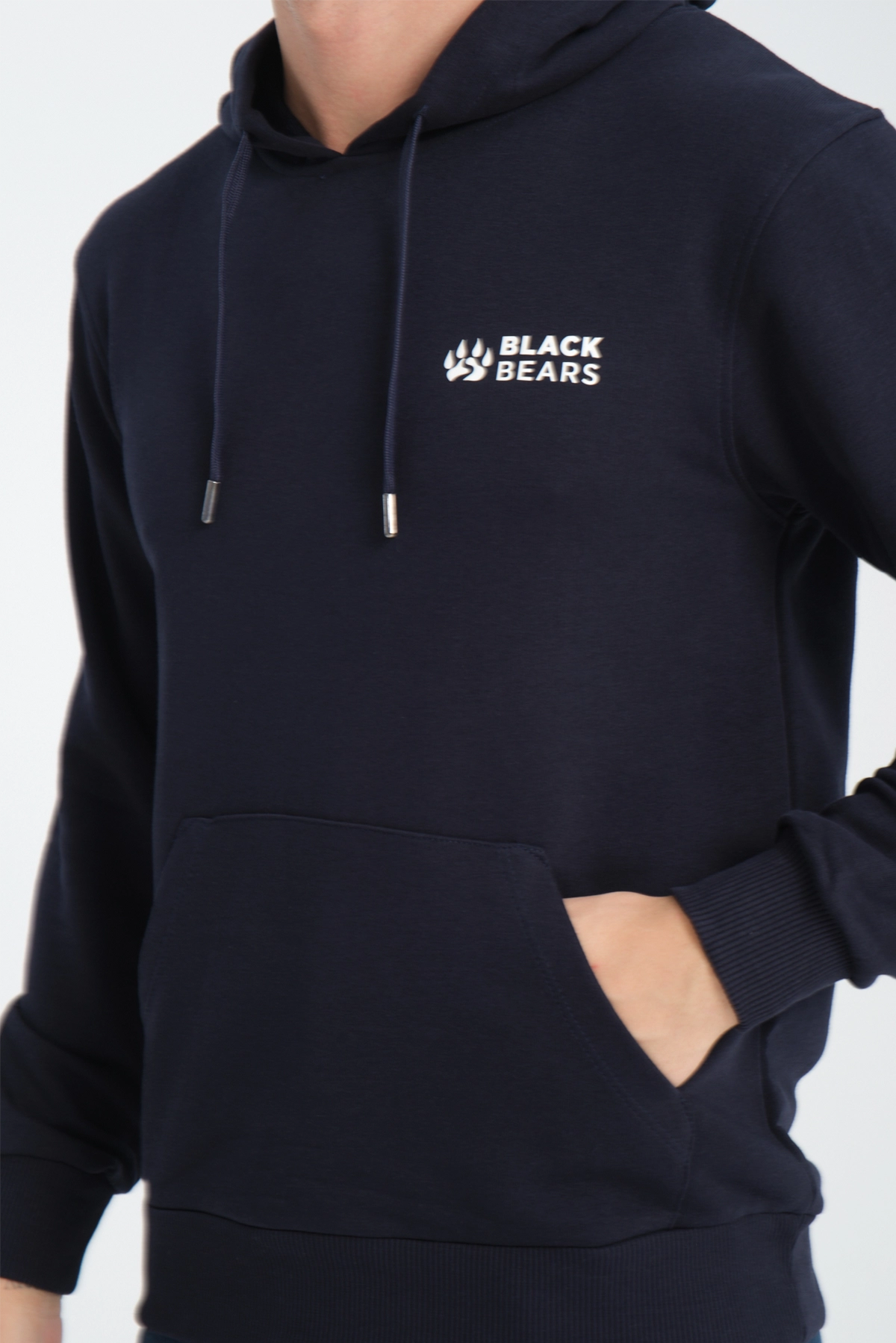 Black Bears Compact Hoodie – 300 GSM Şardonlu 3 İplik Sweat