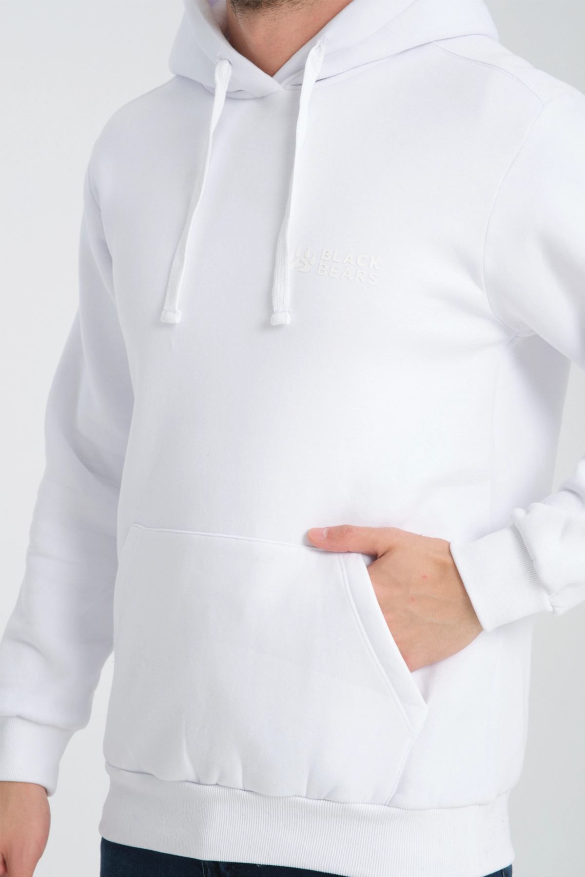 Black Bears Compact Hoodie – 300 GSM Şardonlu 3 İplik Sweat