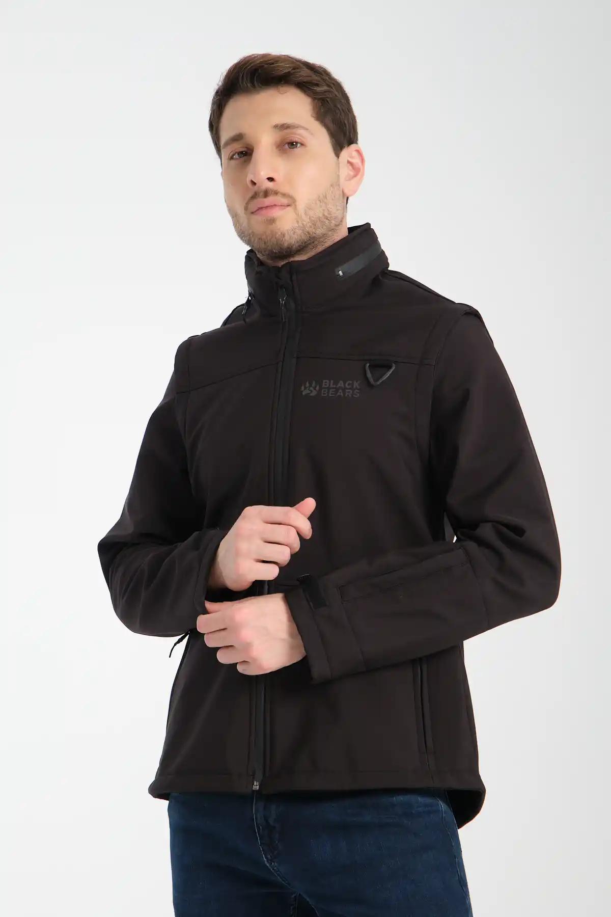 Minimal Baskı Erkek Softshell Mont