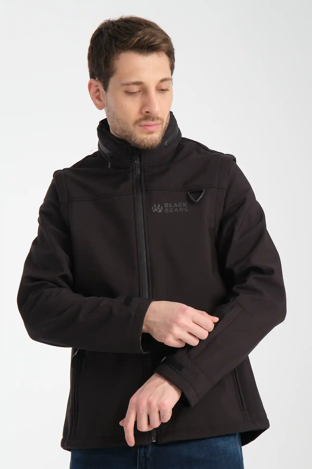 Minimal Baskı Erkek Softshell Mont