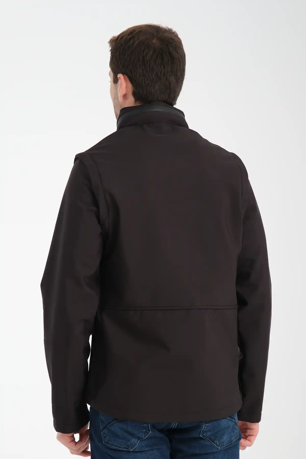 Minimal Baskı Erkek Softshell Mont