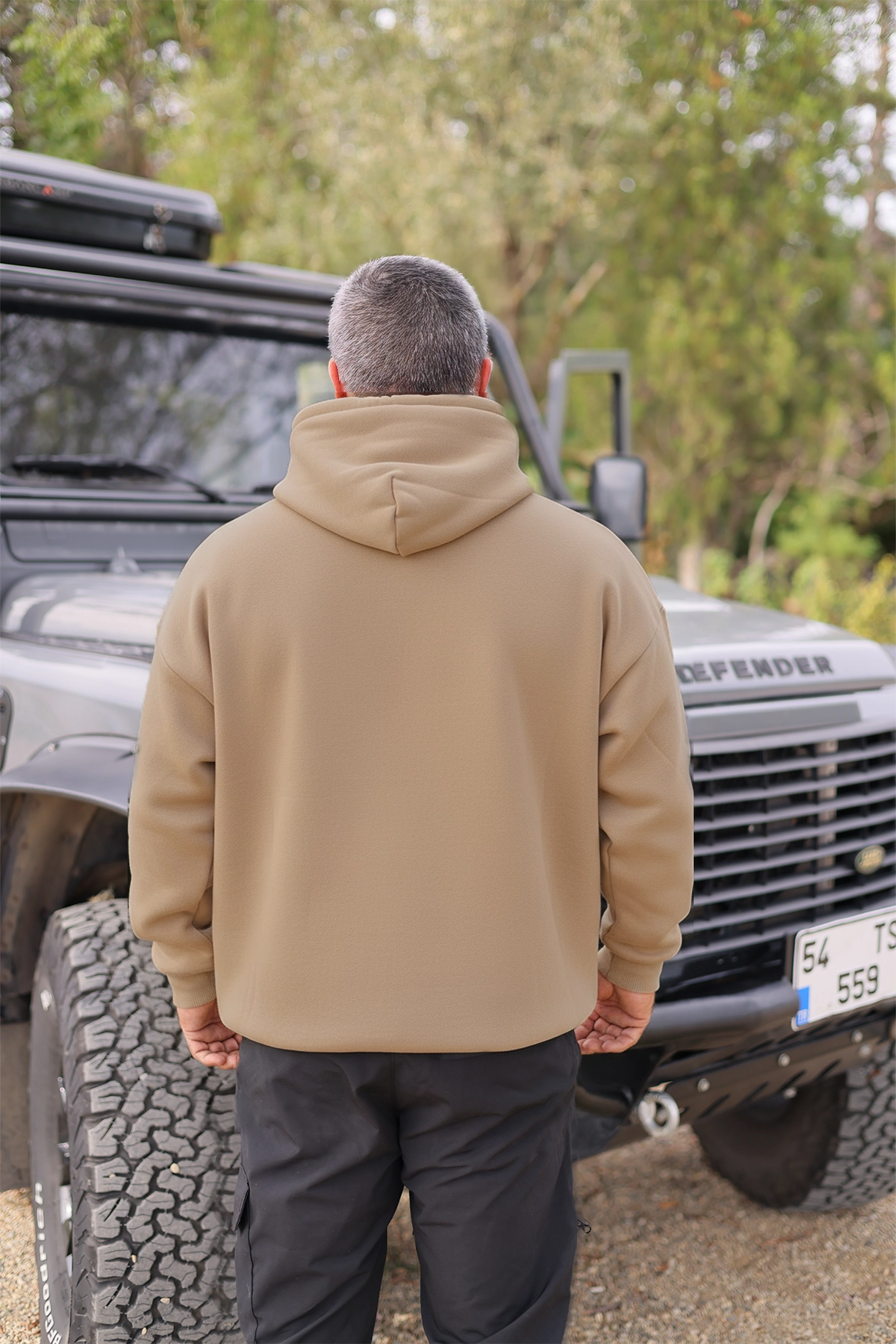 Black Bears Recycle Cotton Oversize Hoodie – 300 GSM Şardonlu