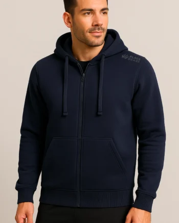 Black Bears Premium Fermuarlı Hoodie – 320 GSM Şardonlu