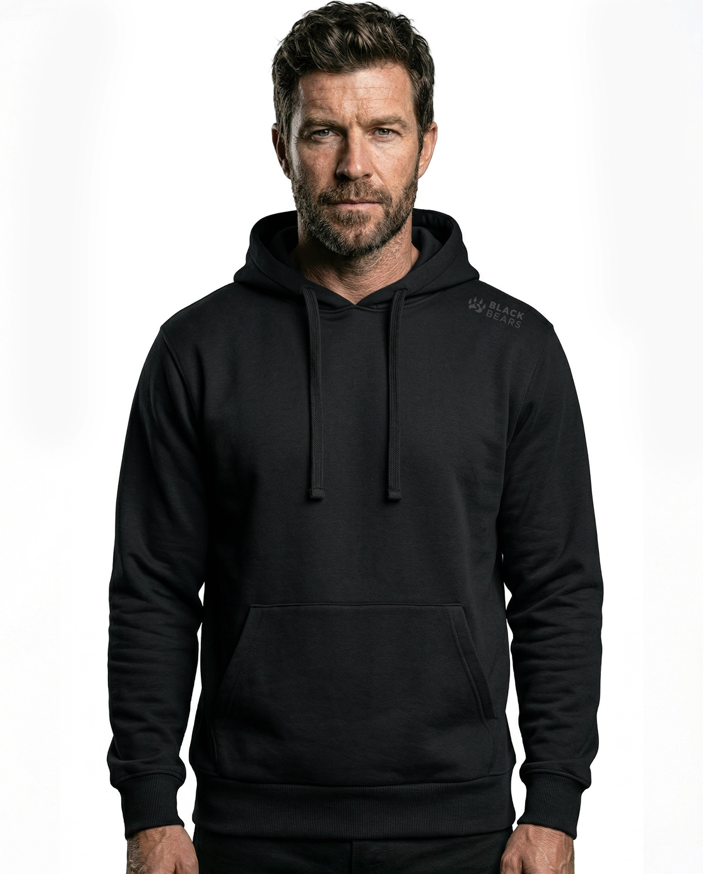 Black Bears Recycle Cotton Oversize Hoodie – 300 GSM Şardonlu