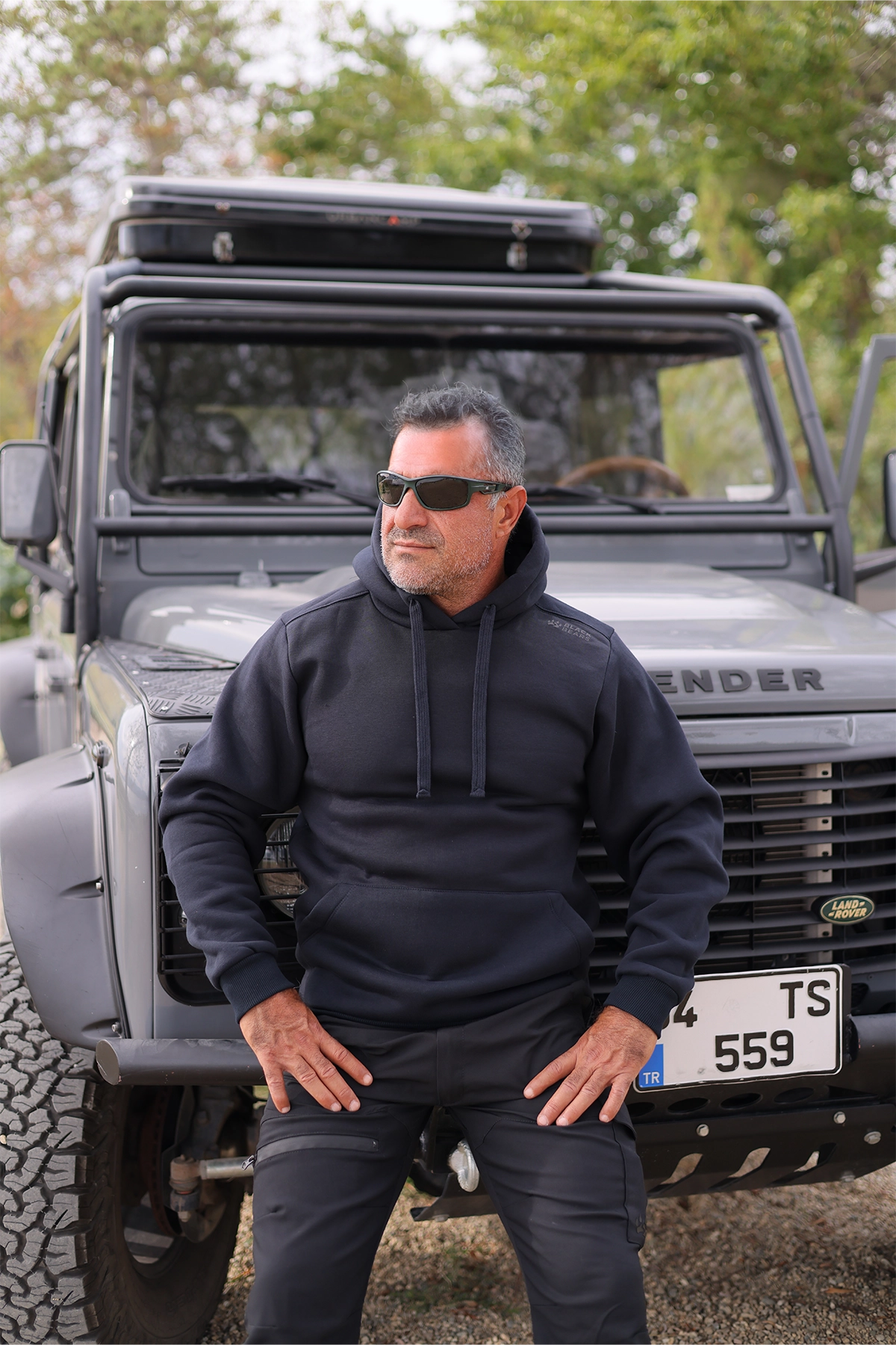 Black Bears Recycle Cotton Oversize Hoodie – 300 GSM Şardonlu