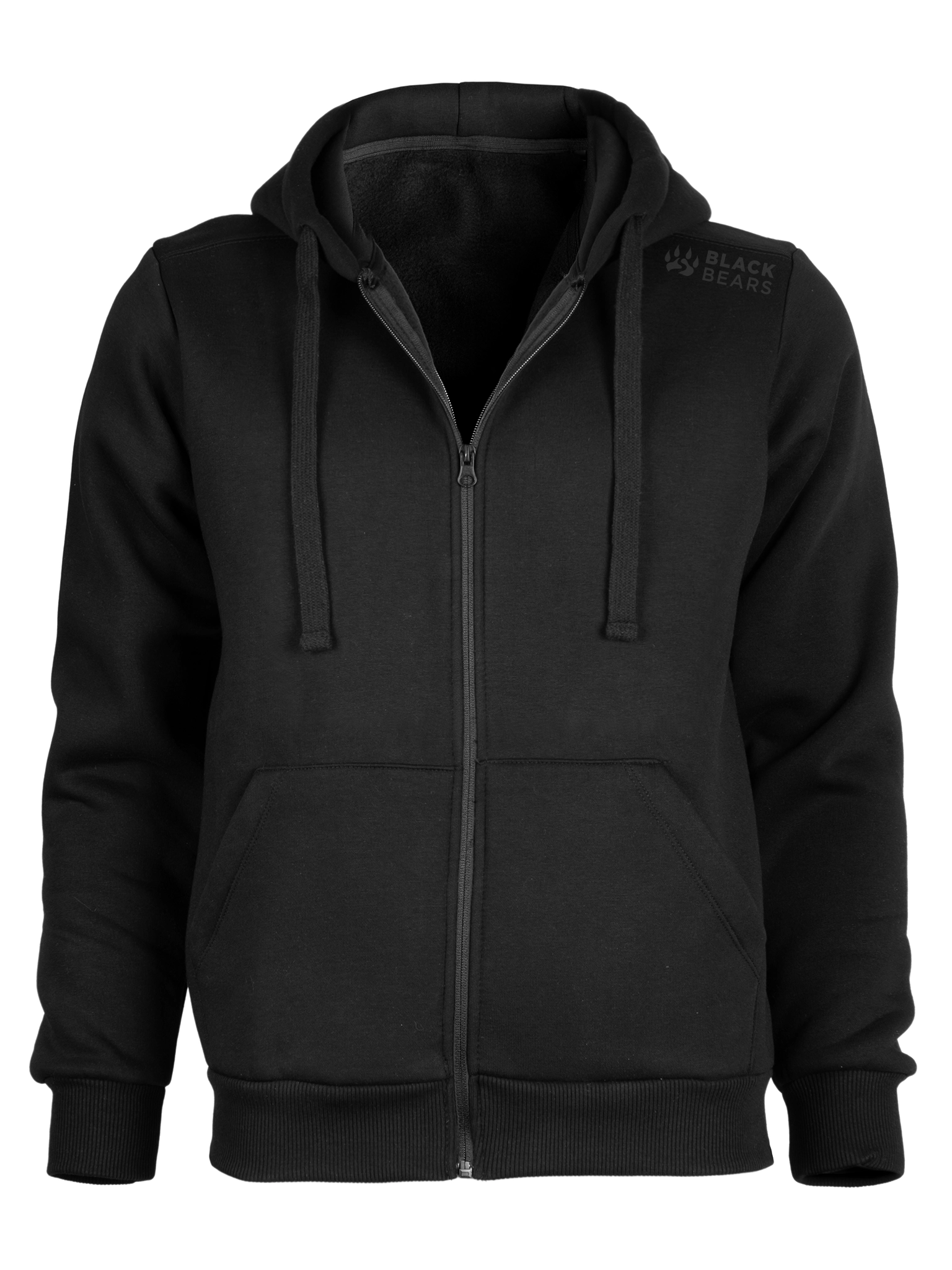 Black Bears Premium Fermuarlı Hoodie – 320 GSM Şardonlu