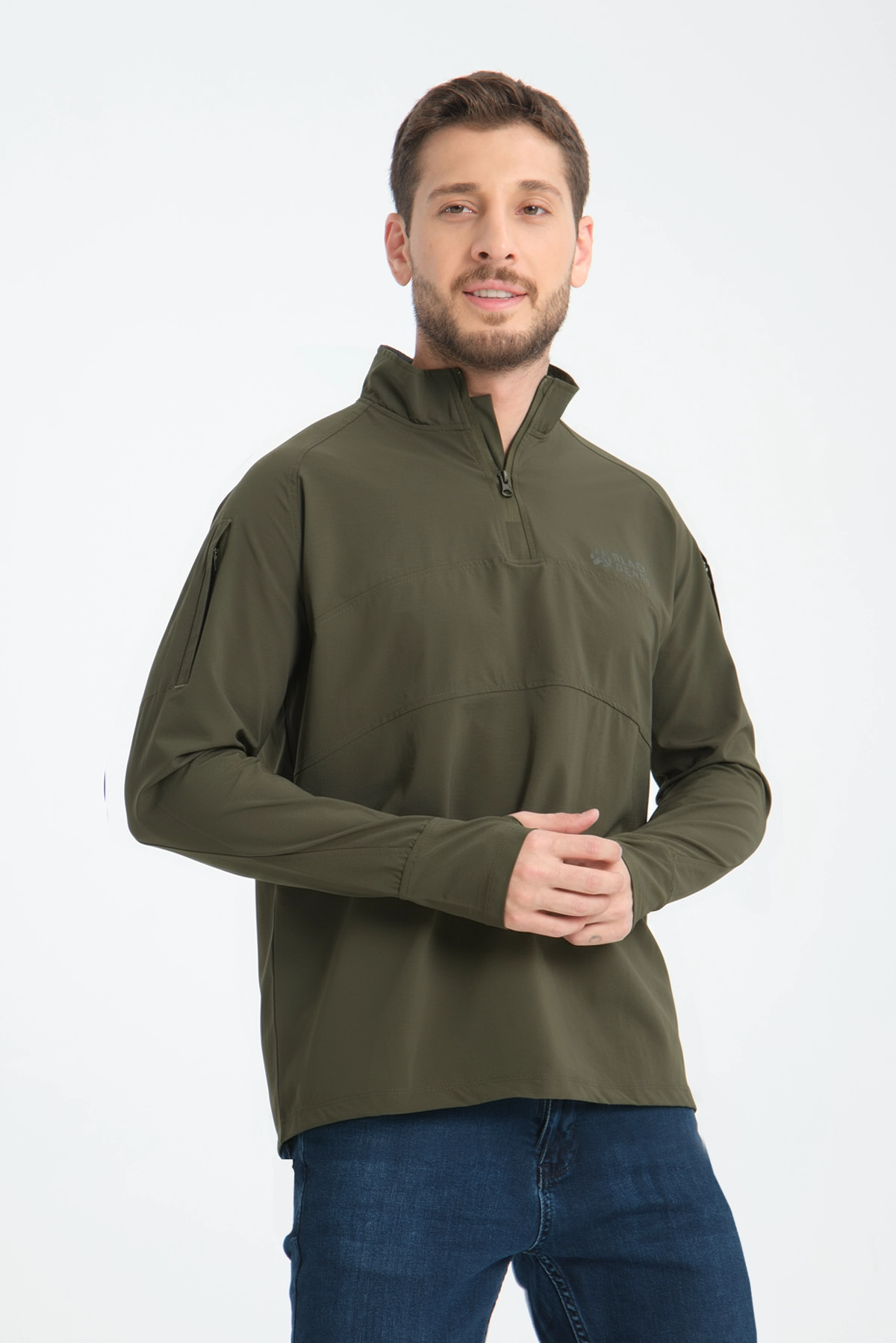 BlackBears Outdoor Spor likra Taktik Haki Sweatshirt