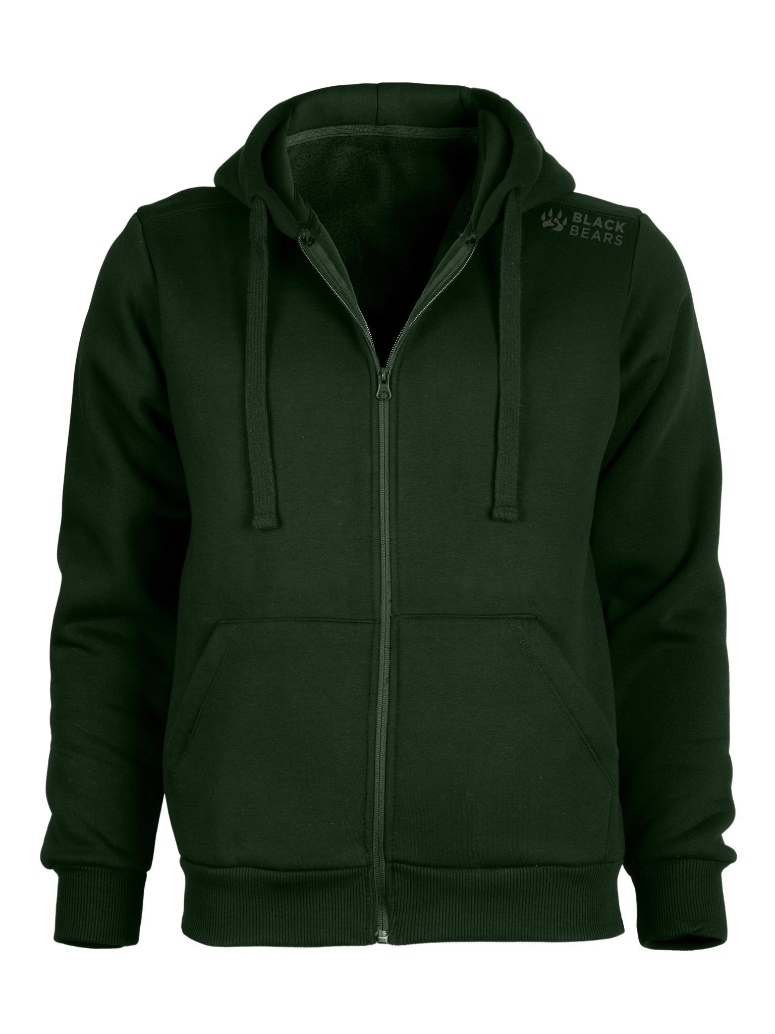 Black Bears Premium Fermuarlı Hoodie – 320 GSM Şardonlu
