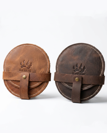 Blackbears El Yapımı Deri Bardak Altlığı Seti - 4 Adet Özel Kılıflı